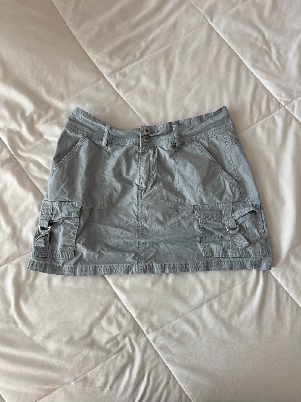 Vintage Hot Kiss Light Blue Cargo Mini Skirt